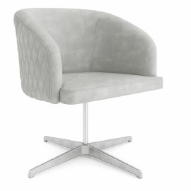 POLTRONA AMSTERDA GIRATORIA ALUMINIO SPAZZIO