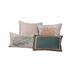 KIT 4 CAPAS BORDADO PALMEIRA DOURADA SPAZZIO