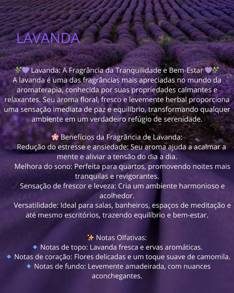 Difusor de Ambientes com Varetas Essncia Lavanda 250 ml